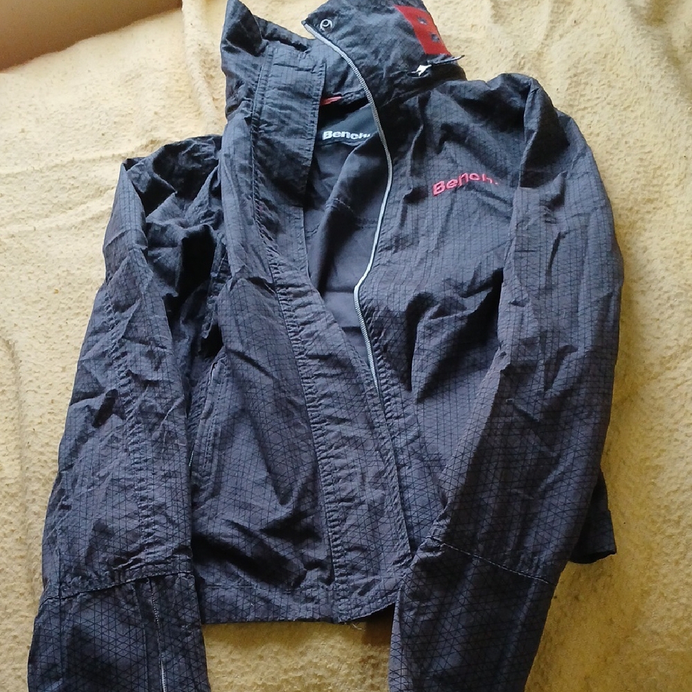 Bench Benetton Black Jacket with Red Logo